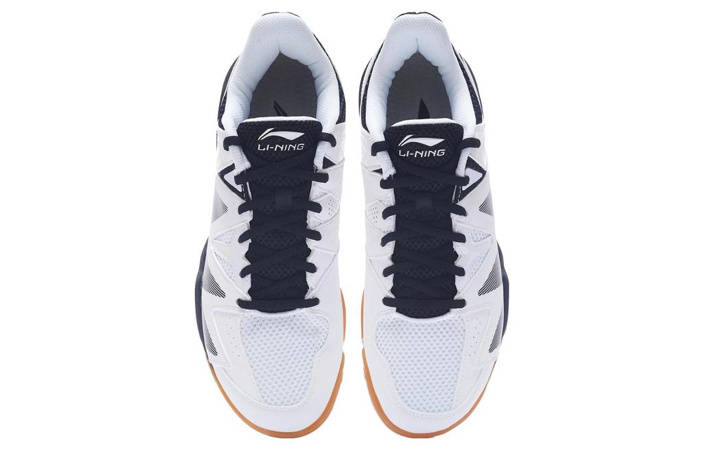 Li Ning Racetrack Encounter Textile, Synthetic Leather Slip Resistant Abrasion Resistant Low top Badminton Shoes Men's AYTQ033-4