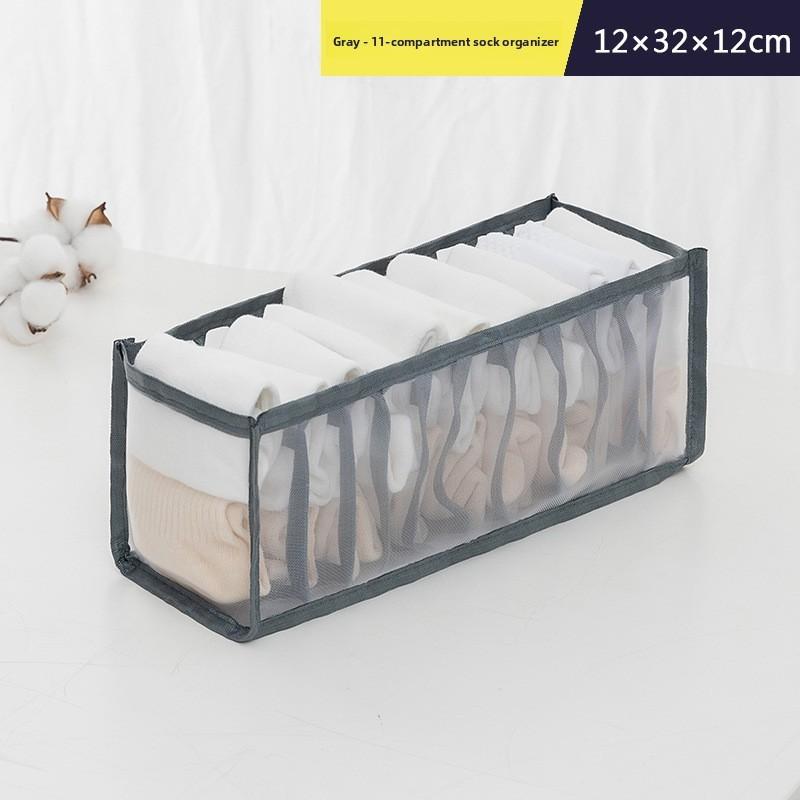 Japanese Style Underwear Organizer With Divided Compartments For Drawer Storage And Closet Use