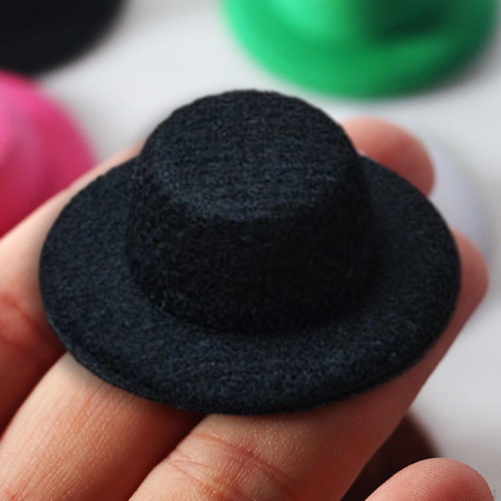 

1/12 кукольный домик, миниатюрная шляпа, кукла, игрушка, жизнь, заколка для волос, аксессуары для головного убора, реквизит для леди чёрный