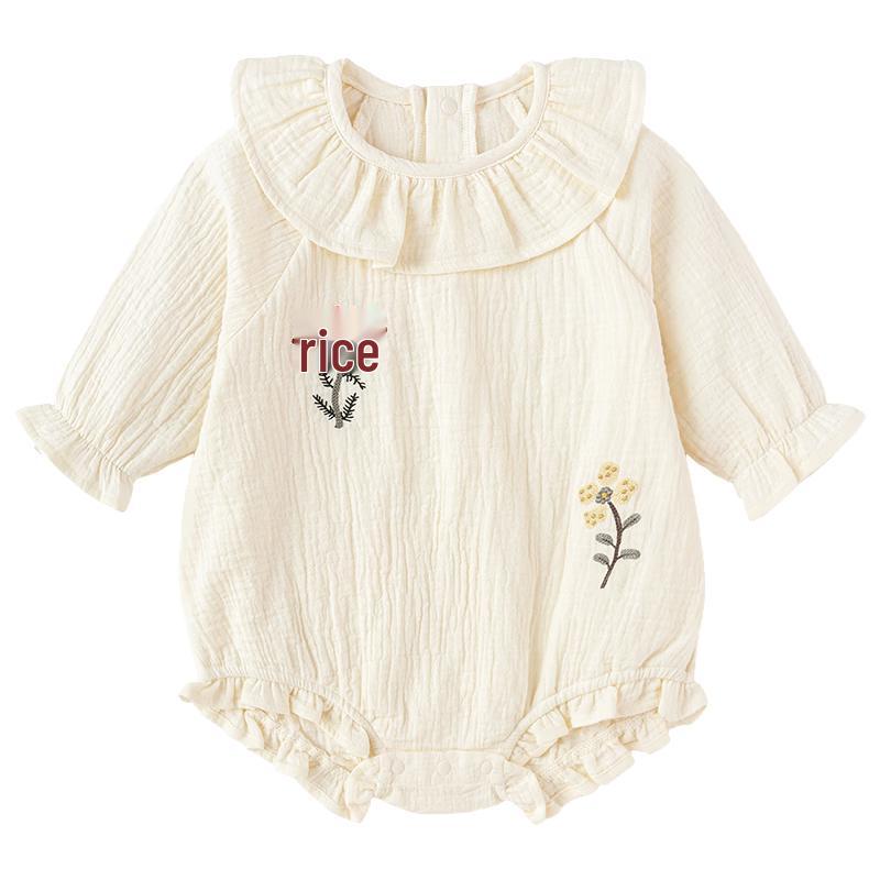 Хлопковый муслиновый комбинезон с длинным рукавом для девочек Babylove 73