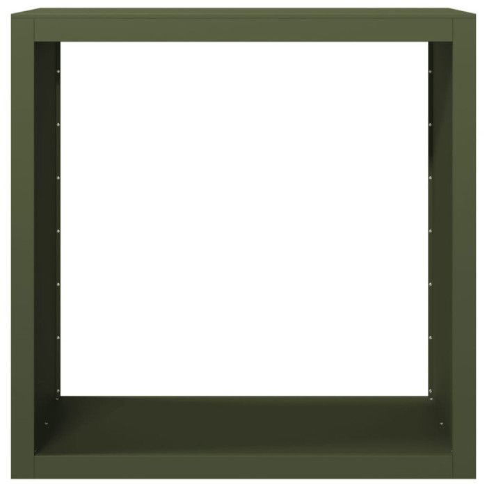 VidaXL Portant de bois de chauffage vert 100x40x100 cm acier, magasin de bûches, porte-bûches de cheminée, support de 850971