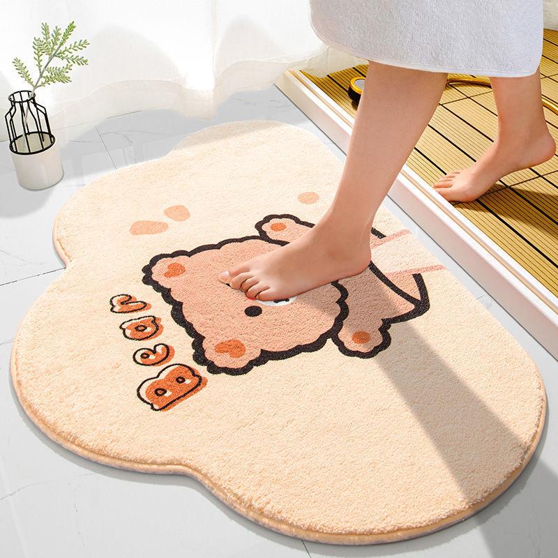 Bathroom Floor Mat Absorbent Floor Mat for Bathroom Door Door Toilet Non-slip Carpet Door Mat Entry Mat Bathroom Rug