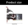 2 Port PCI Serial Adapter 9 Pin Easy Installation Expansion Card Transfer for Automation Control Industrial Equipment