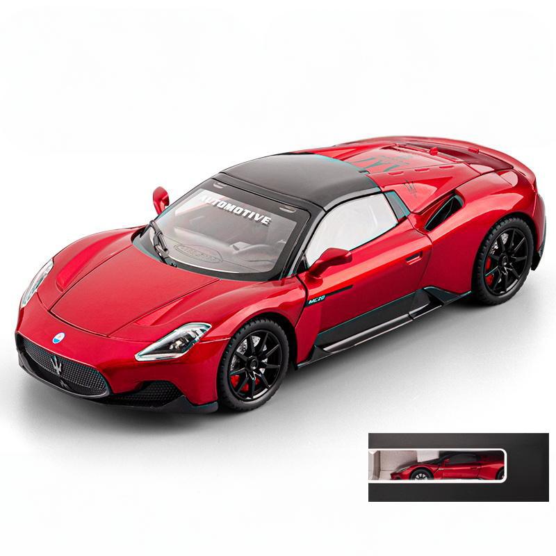1/24 Maserati MC20 Convertible Sports Car Alloy Diecast Model Car Sound & Light Pull Back Collectibles Hobby Decoration Birthday