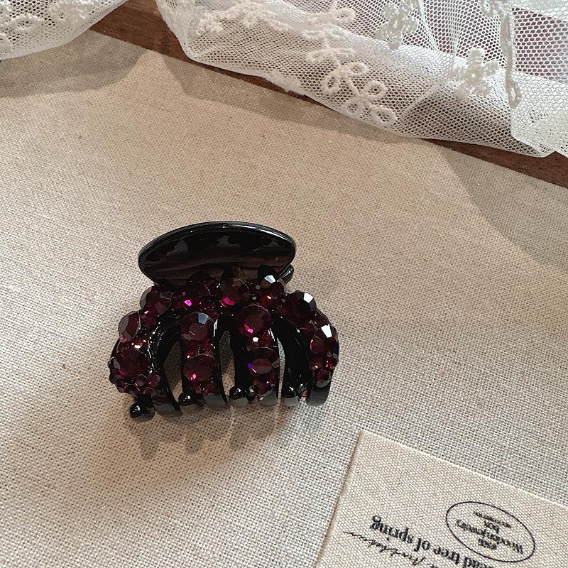 Korean Delicate Miniature Pumpkin Rhinestone Hair Clip, Sweet and Cute Versatile Small Grab Clip, Bangs Clip, Ponytail Clip