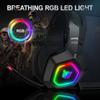 K10 Head-Mounted Professional Gaming Headset RGB Colorful Lighting Mic PC Phone PS4 XBOX Switch Gamer Wired Headphone