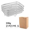 304 Stainless Steel Baking Rack for Air Fryer & Oven - Dehydrating, Oil Draining, and Frying.