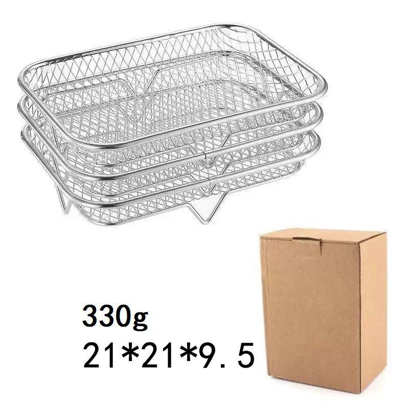 304 Stainless Steel Baking Rack for Air Fryer & Oven - Dehydrating, Oil Draining, and Frying.