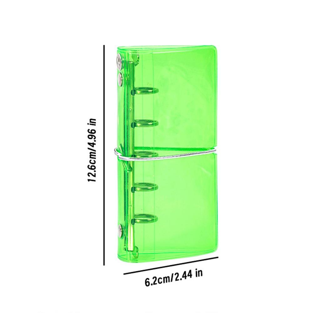Lightweight Transparent PVC Binder Notebook with Elastic Band M2.5 Loose-leaf Journal DIY Sticker Organizer Stationery Lovers