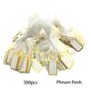 500 PCS Rectangle Card Paper Writable Gold Edge Display Tool Hanging Tags Jewelry Price Labels Jewellery Hangtags with Words