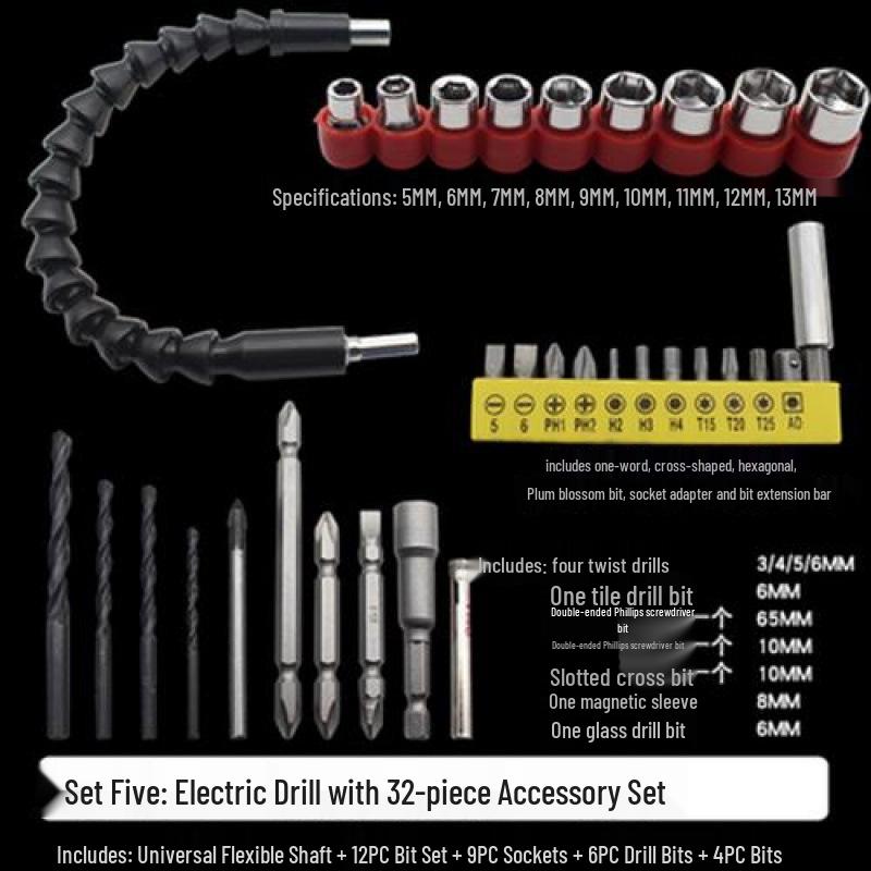 Universelle flexible Schaftverlängerung für Bohrmaschine & Schraubendreher - Multifunktional, Flexible Verbindungsstange & Bit.