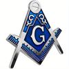 Masonic Car Emblem Compass Auto Truck Metal Decal, Mason Square Auto Motorcycle Gift Automobile Decoration Accessories