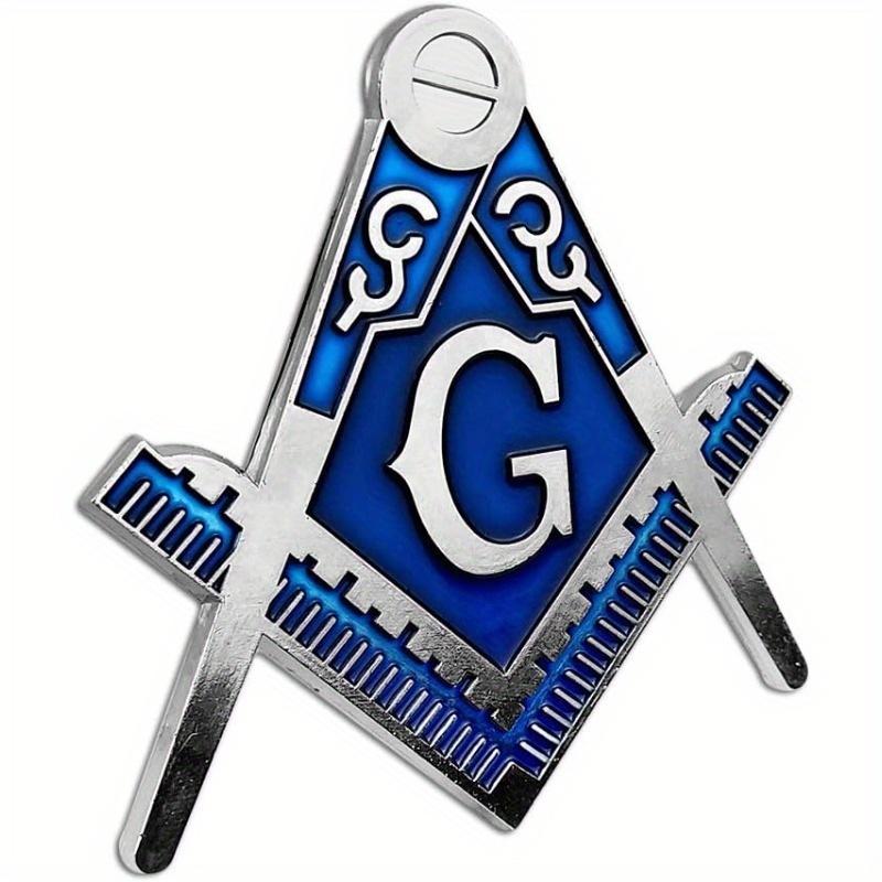 Masonic Car Emblem Compass Auto Truck Metal Decal, Mason Square Auto Motorcycle Gift Automobile Decoration Accessories