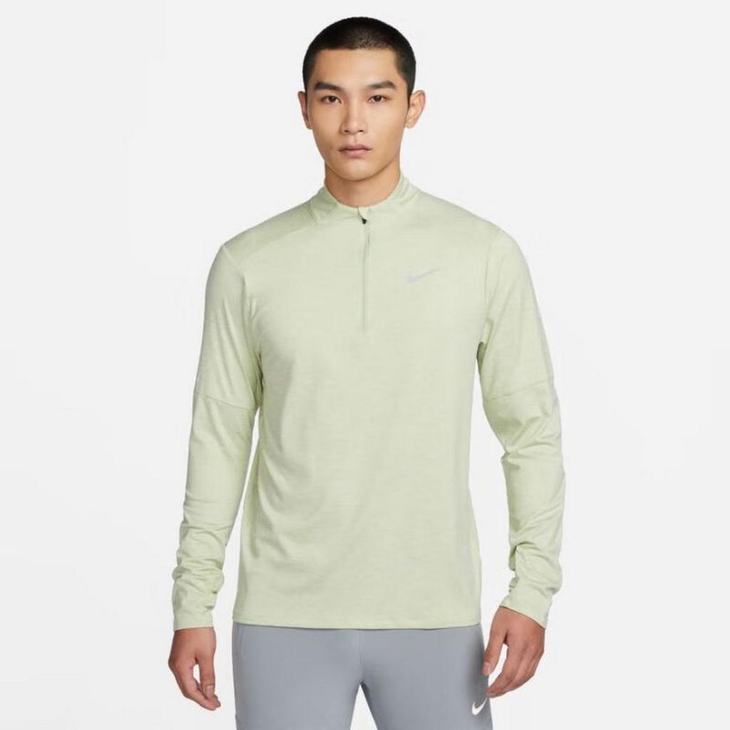Nike Dri-Fit Element Half-Zip Long Sleeve Sports Top Men Tops Light-Green DD4757-371