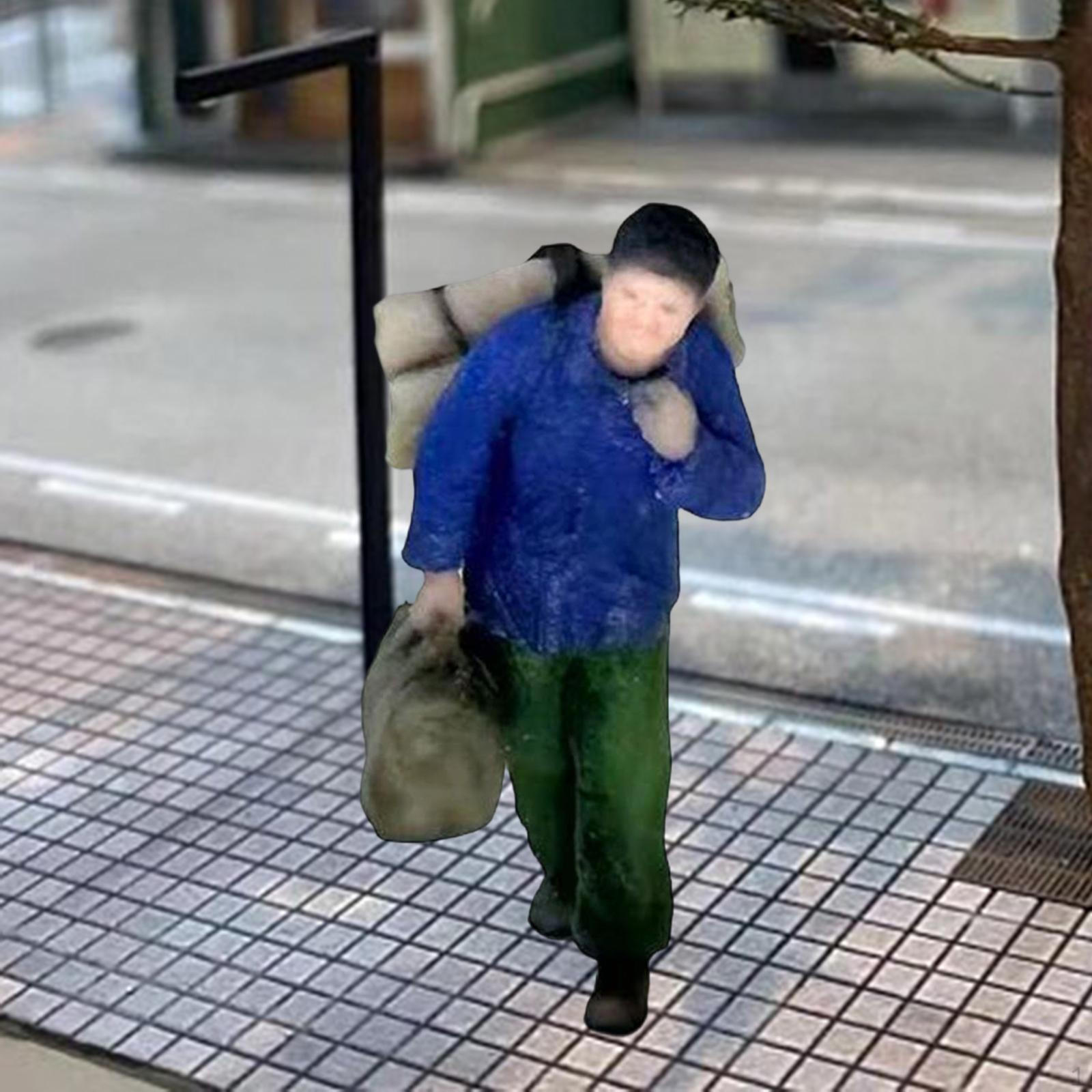 

1:87 Scale Figure Model Diorama Scenery Hand Painted Desktop Ornament Park Street Photo Props 23751