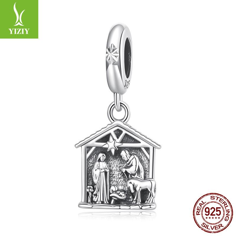 S925 Sterling Silver Birth Day Pendant Jewelry Accessories Personalized Retro Bracelet Beads