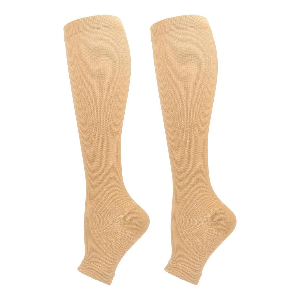 Unisex Elastic Compression Knee-High Socks for Outdoor Cycling, Running, and Fitness