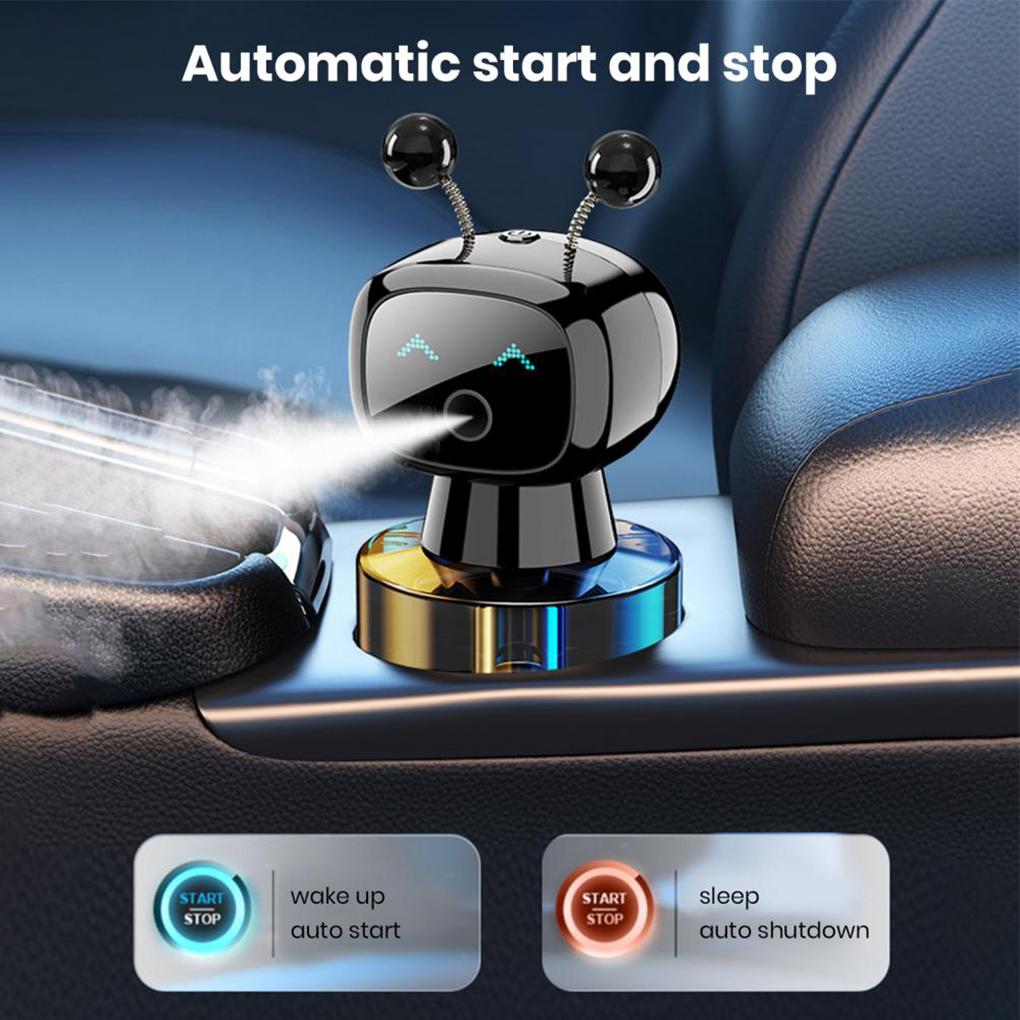 Deodorant de aer inteligent robot auto AI Reîncărcabil Reglabil Difuzor auto inteligent Difuzor aromaterapie auto Parfum de lungă durată