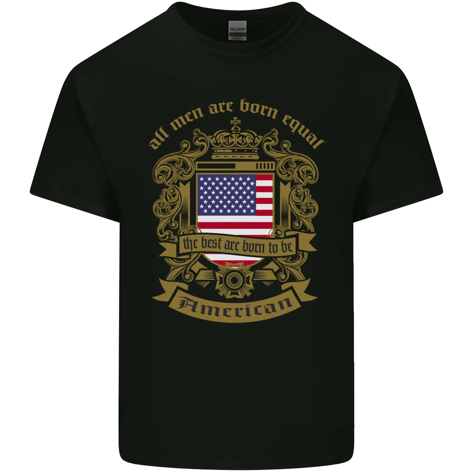 

All Men Are Born Equal American America USA Kids T-Shirt Childrens S