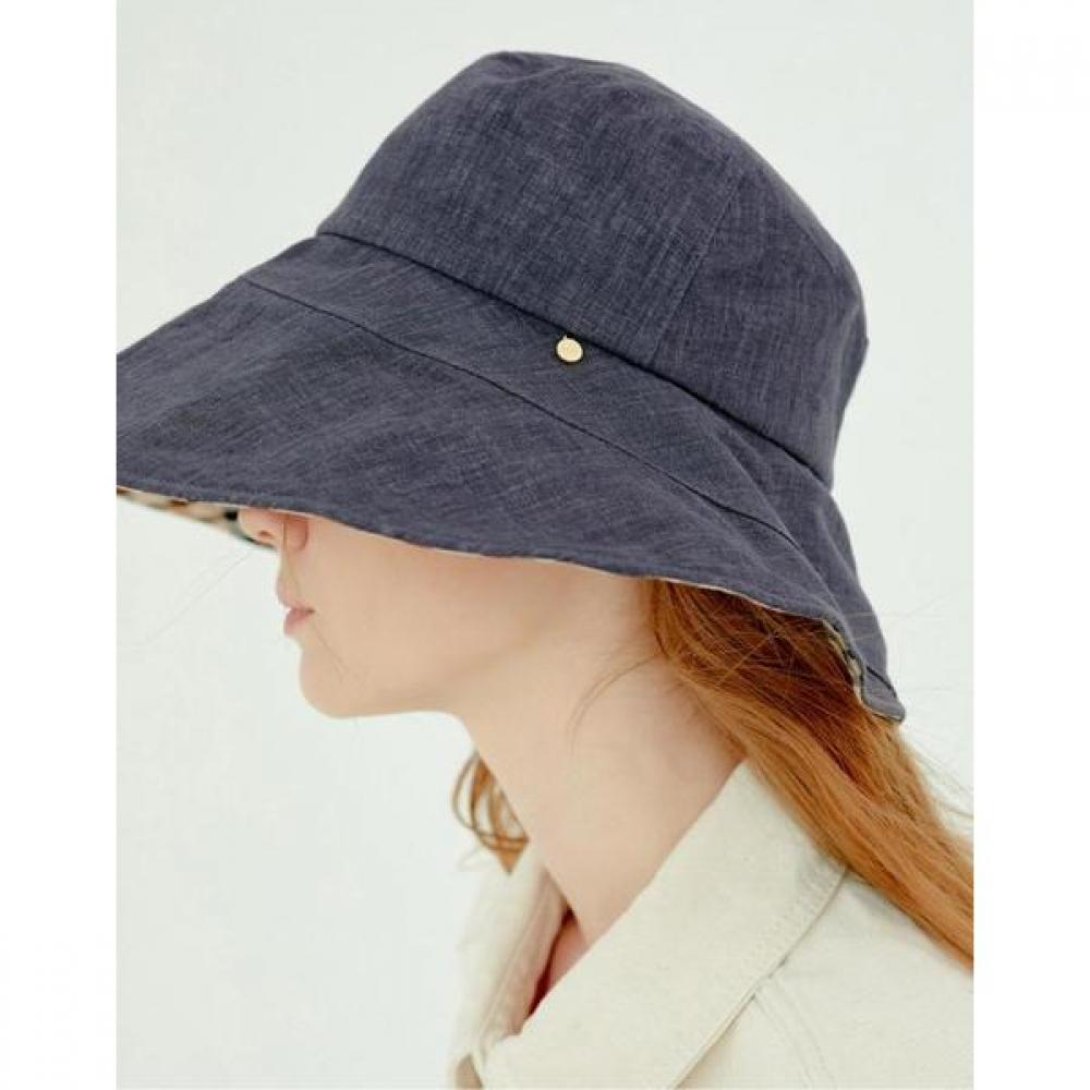 Daks Linen Floppy Hat Black Check Pattern Dbhe2e122