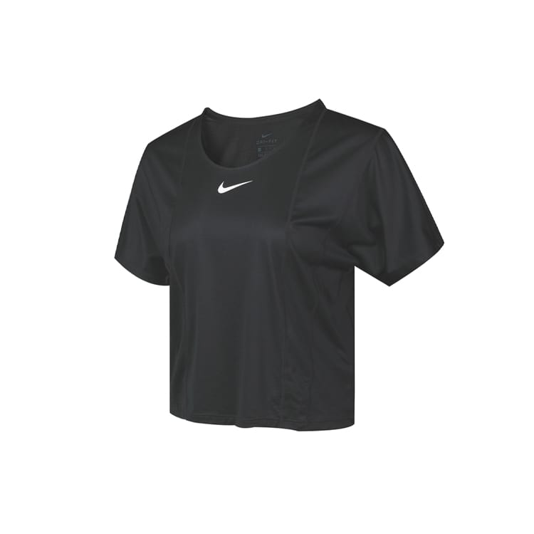 Nike T Shirts Women's Black Crew Neck Moderate Straight Fit CU3033-010