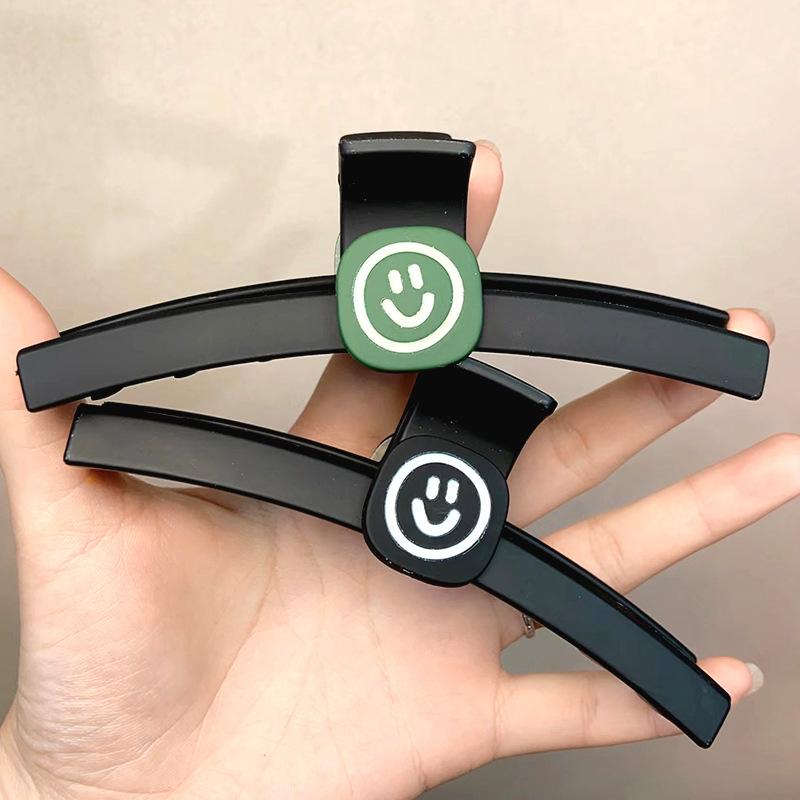 3 Pieces of Senior Sense Smiley Face Frosted Models Temperament Hair Card Hair Accessories