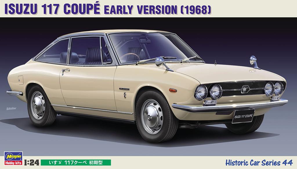 Hasegawa Historic Car Series Isuzu 117 Coupe Früher Typ Plastikmodell HC44 1/24