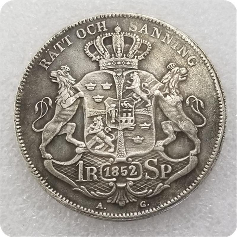 

Antique Craft Sweden 1852 Riksdale Commemorative Coin #2026