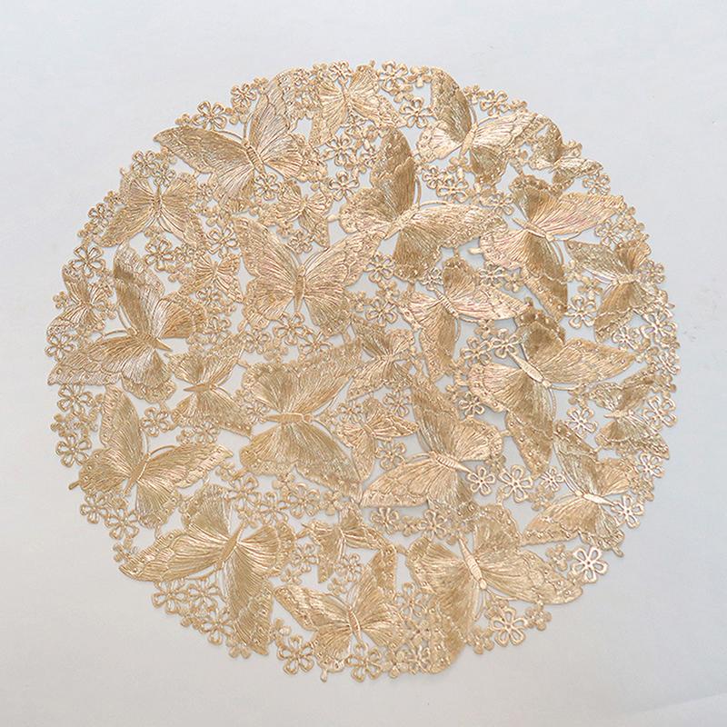 Butterfly Coaster Placemat Heat Resistant Waterproof Dining Coffee Table Cup Mat For Home Party Decoration