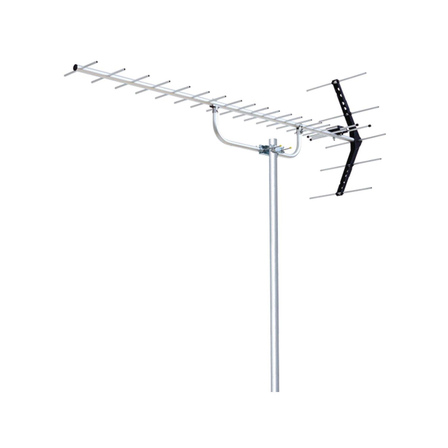 

DX antenna terrestrial digital antenna Yagi type UHF low channel to 20 for medium electric field UL20 (equivalent elements) срібний