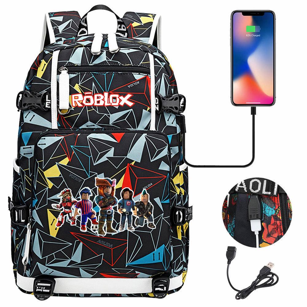 Game World USB Large Capacity Teen Student School Bag Men's and Women's Leisure Travel Backpack
