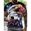 New Casual and Versatile High-quality Men's 3D Fun and Personalized Printed Animal Short Sleeved T-shirt