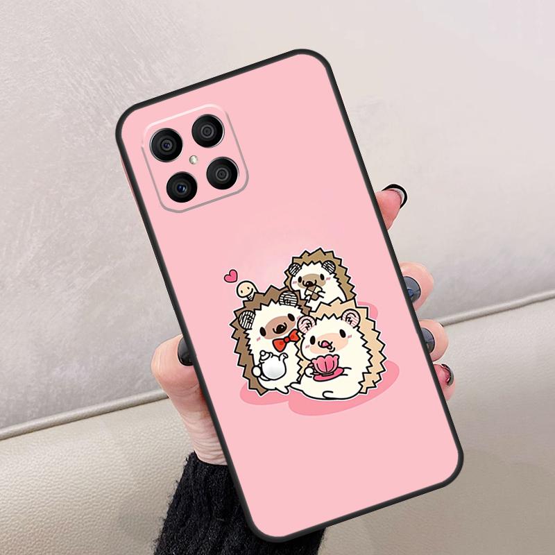 Kawaii Hedgehog Heart For Honor Magic 7 Lite 5 6 8 Pro Case For Honor Win RT X9d X9b X9a X9c X8c X8b 200 400 70 90