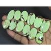 290Cts. Natural Lemon Chrysoprase Oval Cabochon Loose Gemstone 12 Pcs Lot C-2512
