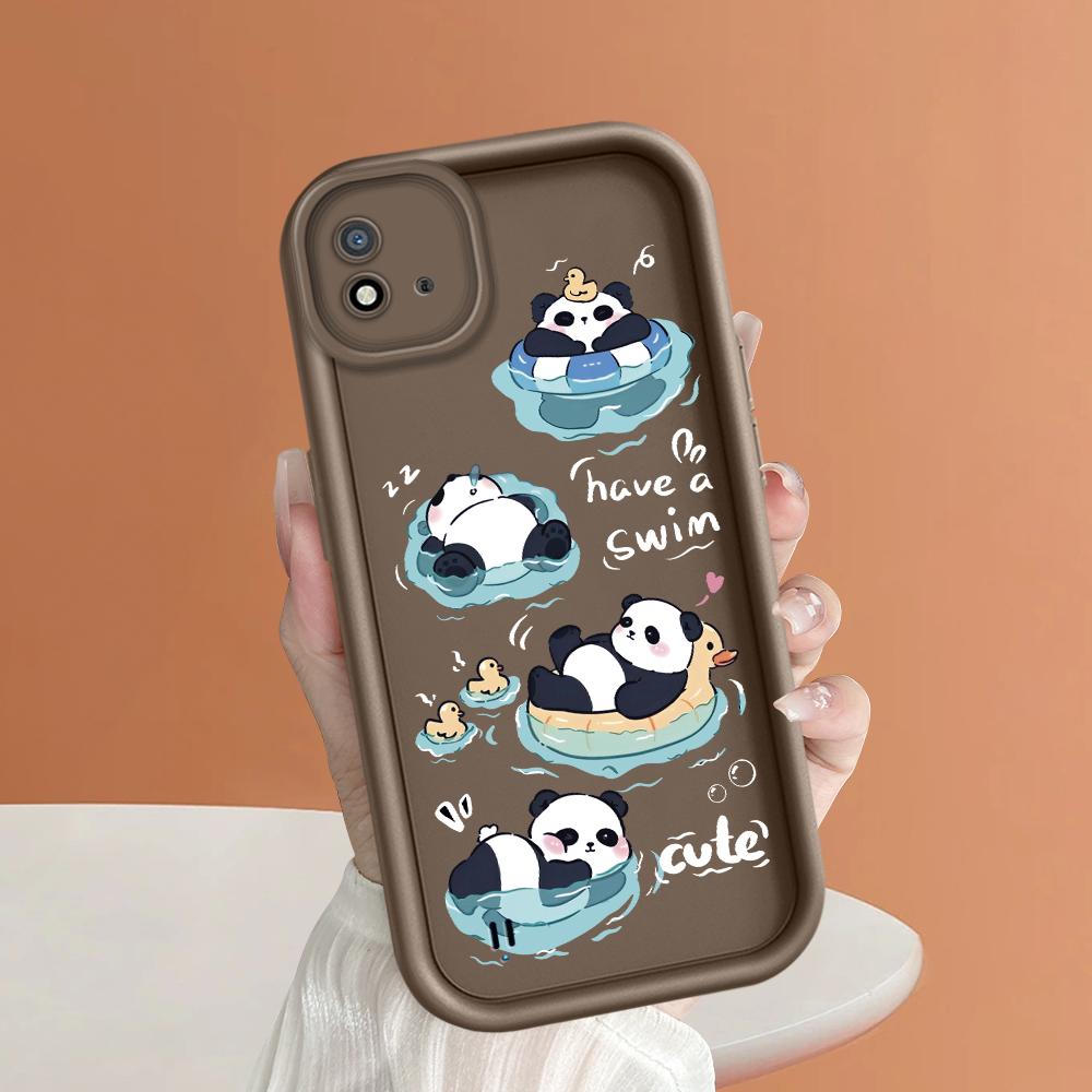 Soft Silicone Square Ladder Printing Pattern Phone Casing Full Cover Camera Shockproof Protection Rubber Case for OPPO Realme