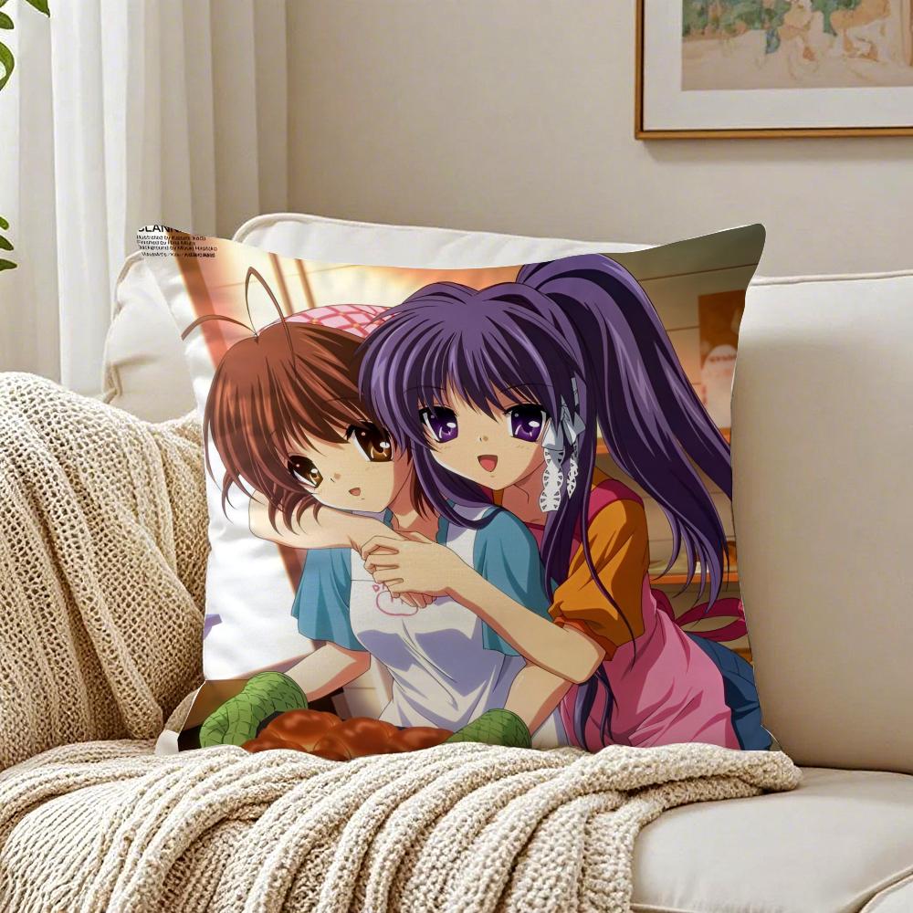 Cute Sweet Chinese Cartoon CClannad Cushion Cover Pillowcase Antidustmite living Room Sofa Decor Cushion Room