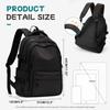 Simple School Backpack for Girls Boys Black College Student Bookbag Laptop Bag for High School