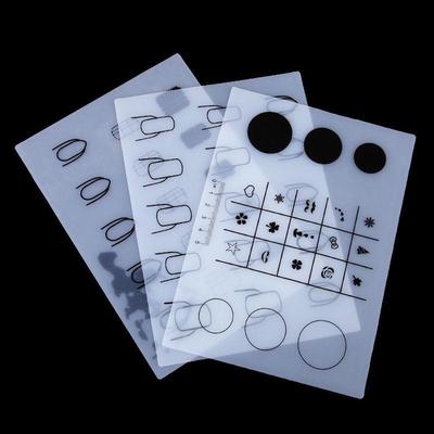 Nail Art Manicure Silicone Mat Stamping Plate Design Practice Decal Maker Pad