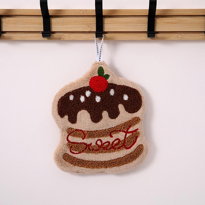 Cake Towel Hanging Style Bathroom Towel Kitchen Absorbent Gadget Cartoon Thick Handkerchief