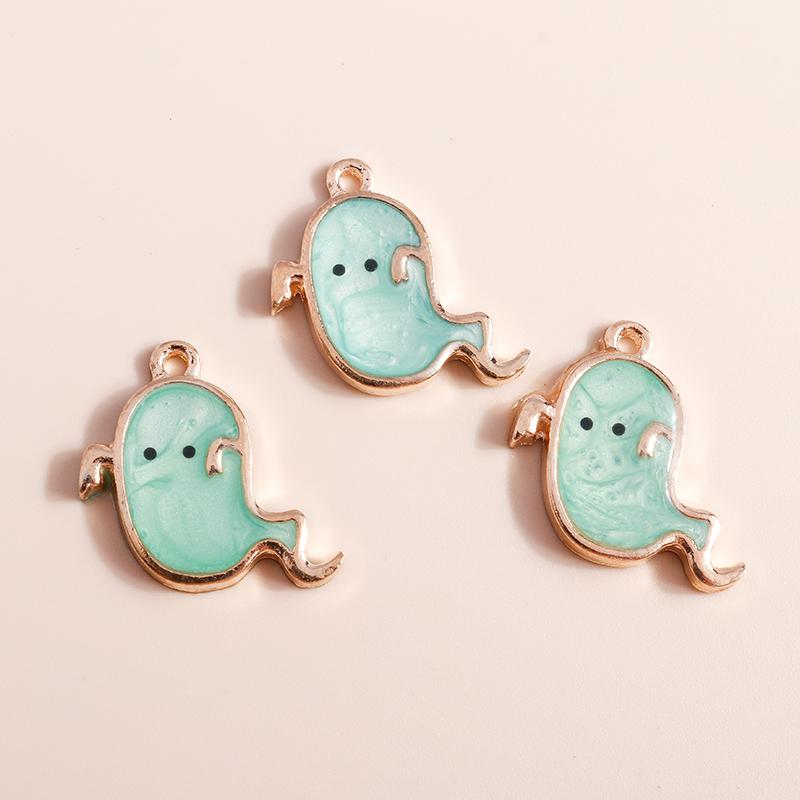 10pcs Mix Cute Enamel Halloween Charms Pumpkin Ghost Bat Charms Pendants for Jewelry Making DIY Earrings Necklace Accessories