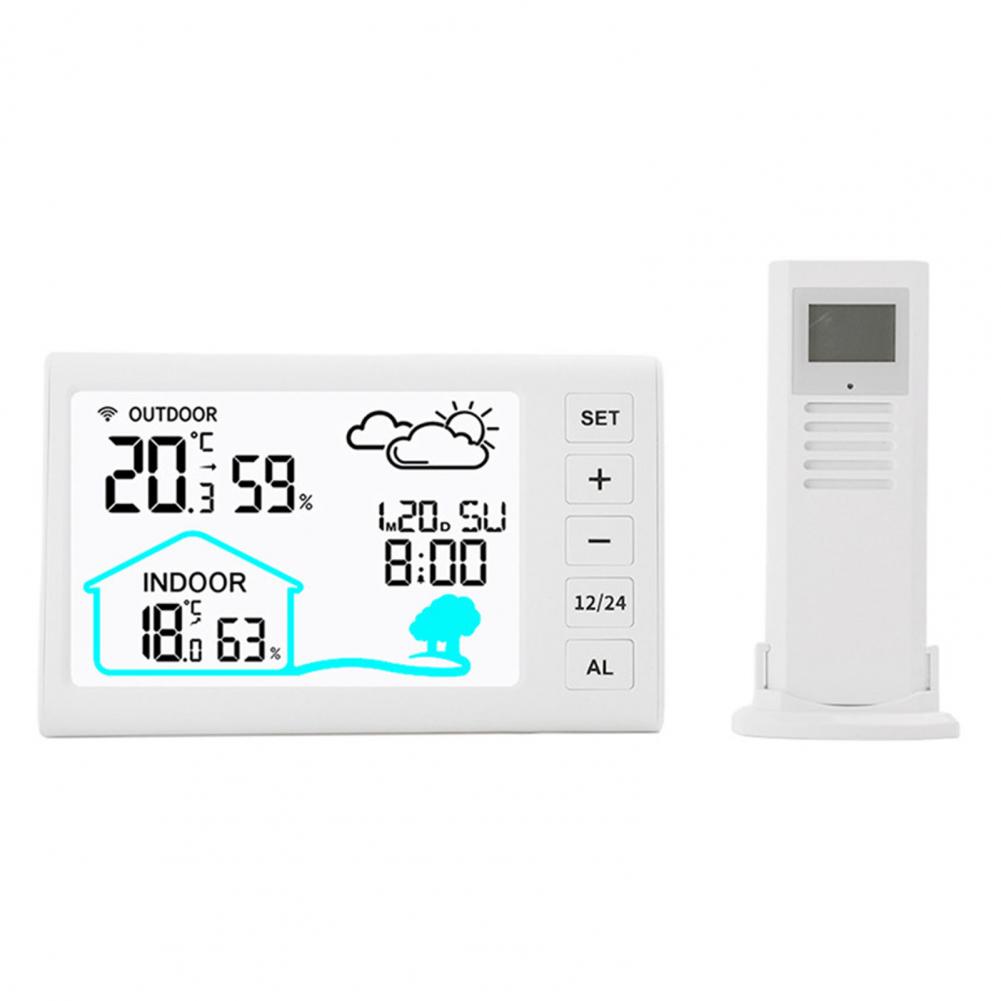 Digital Thermometer Hygrometer Lcd Backlit Display Thermometer Wireless Weather Station with Barometer Sensor for Indoor Outdoor