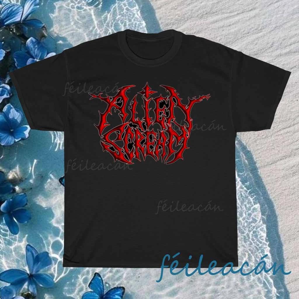 New Shirt Alien Scream Painting Logo American T-Shirt Funny Size S to 5XL XXXXL