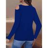 Fashion Off Shoulder Irregular Women Blouse Slim Fit Casual Shirts Ladies Long Sleeve Streetwear Elegant Hollow Out Swet Tops Female Simple Clothing