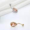 Women Water Drop Rhinestone Barbell Belly Button Navel Ring Piercing Jewelry