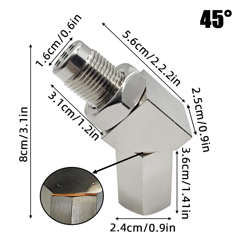 0/45/90 Degree Extender Oxygen Sensor Extender Catalytic Converter Universal M18X1.5 O2 Oxygen Sensor Connector Accessories
