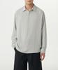 MUSINSA STANDARD Relaxed Linen-Like Tunic Shirt [Light Warm Grey]