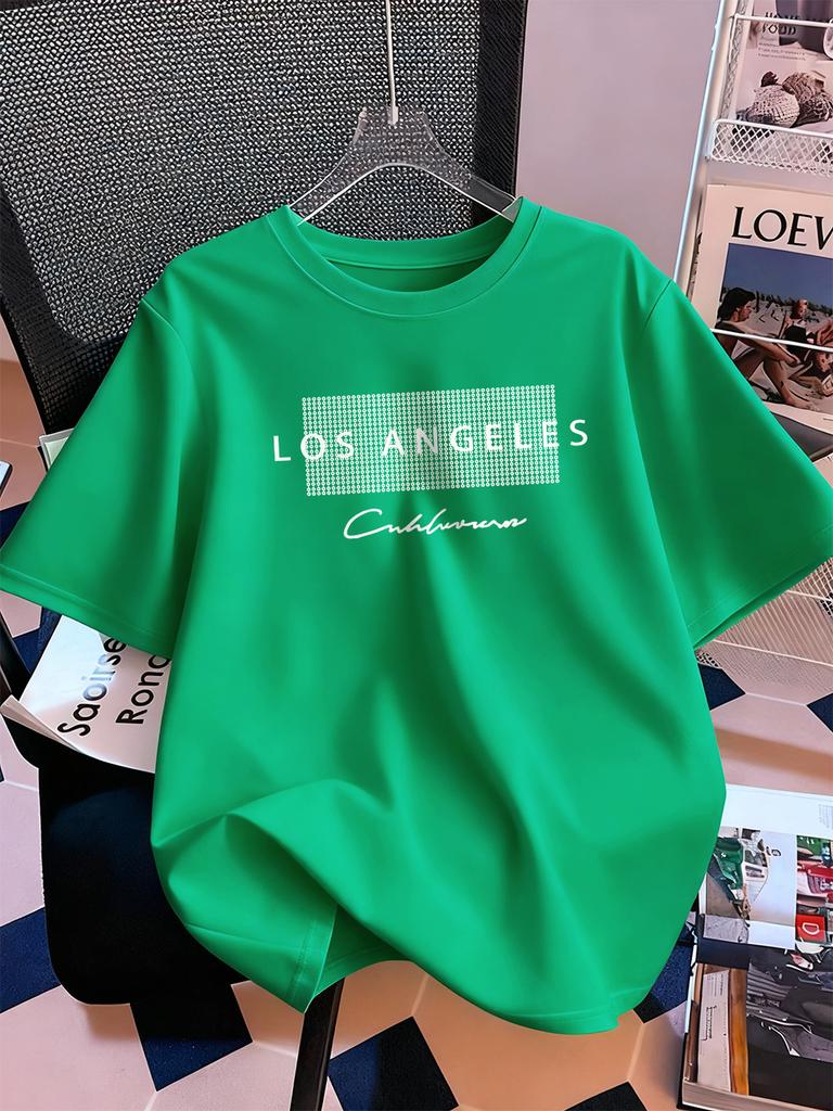 Los Angeles California Usa Prints Short Sleeve TShirts Womens Summer Cotton Tee Shirts Loose ONeck Soft Tops Street Clothes
