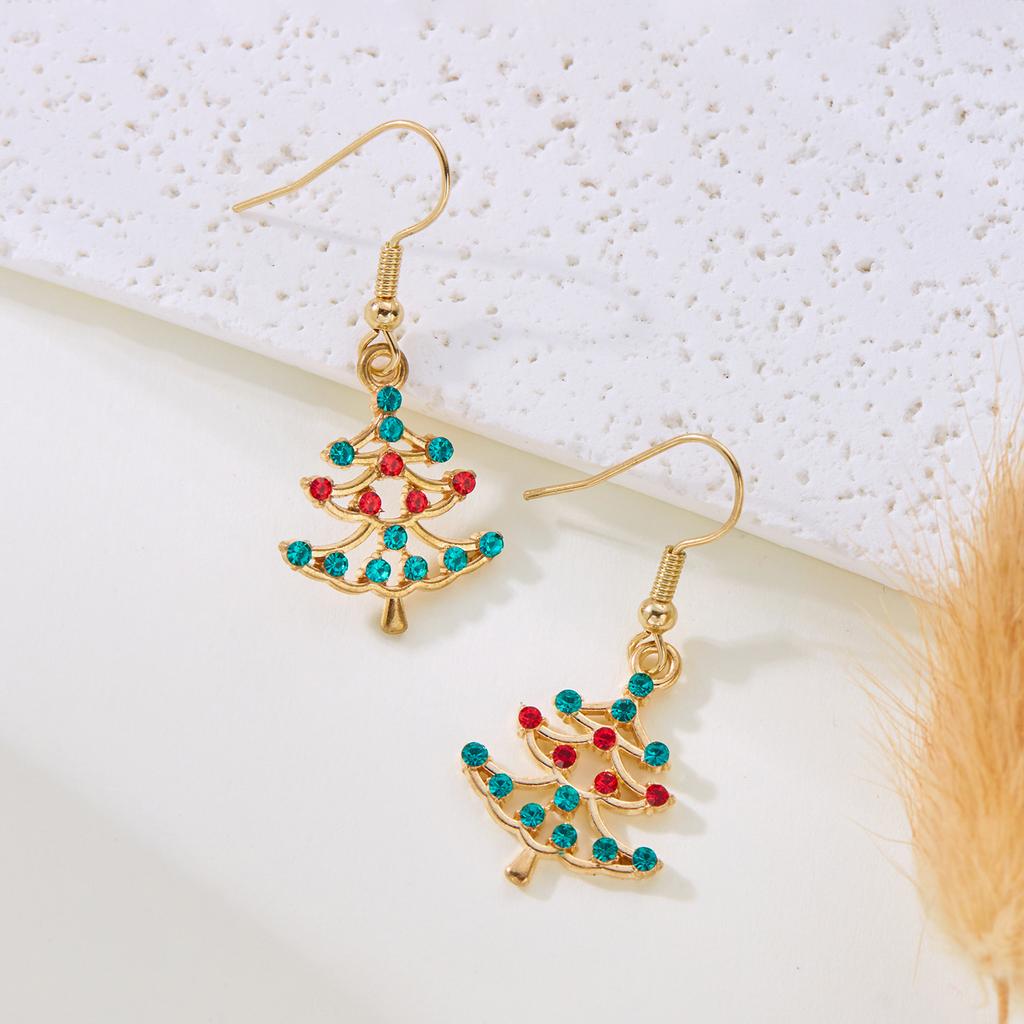 New Lovely Snowflake Charm Earring For Women Christmas Gift Fashion Crystal Zircon Stud Earrings New Year Jewelry Gifts