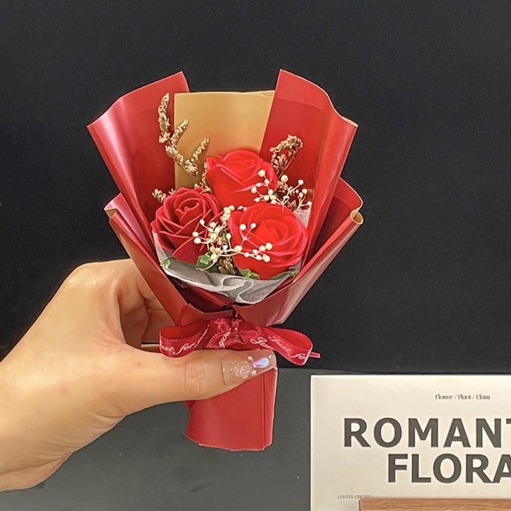 Gift Decoration Rose Flower Bouquet Mini False Flowers Bouquet  Teachers' Day