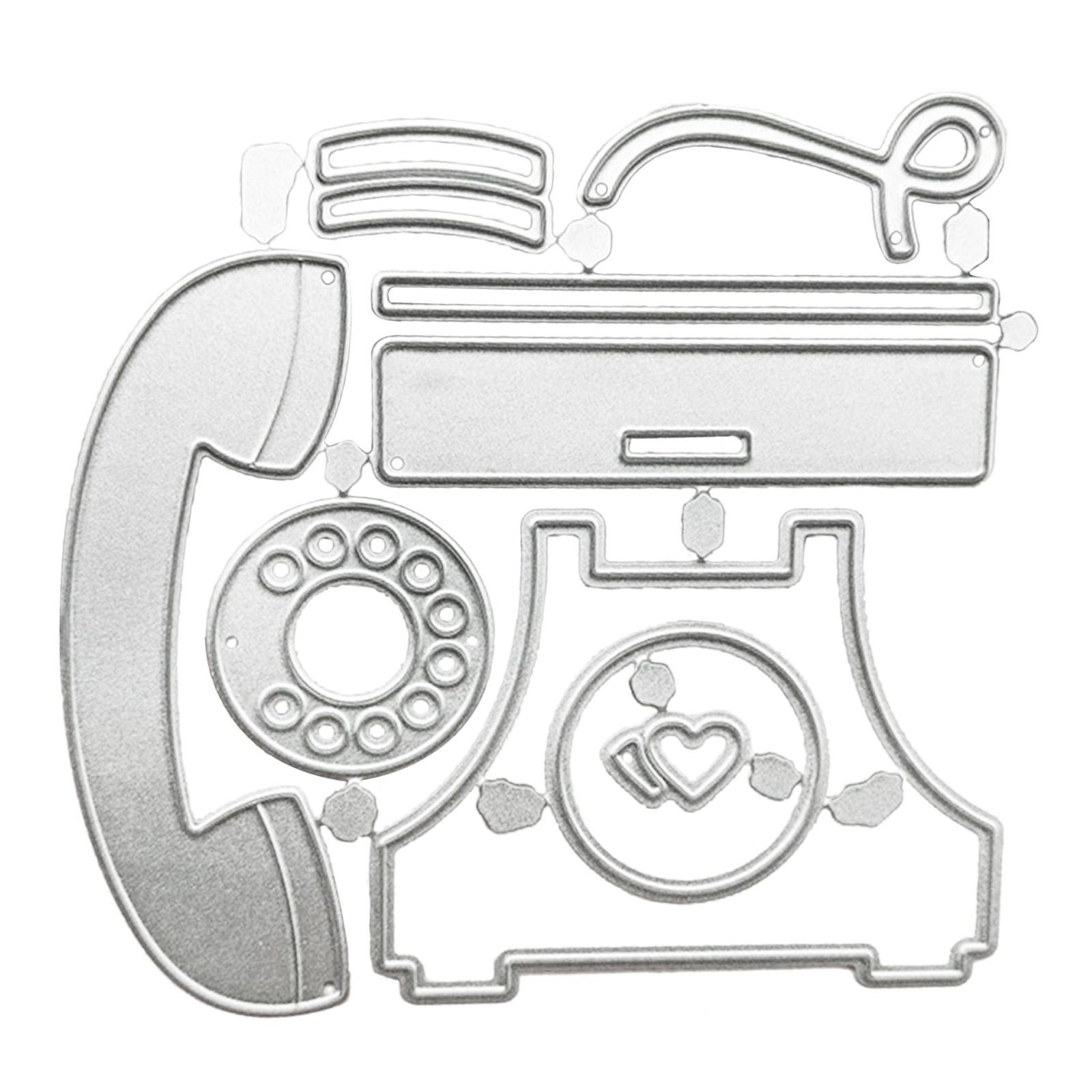 Telephone Shape Cutting Dies Carbon Steel Die Cut Templates Decorative Embossing Paper Die for Card Making Scrapbooking 1